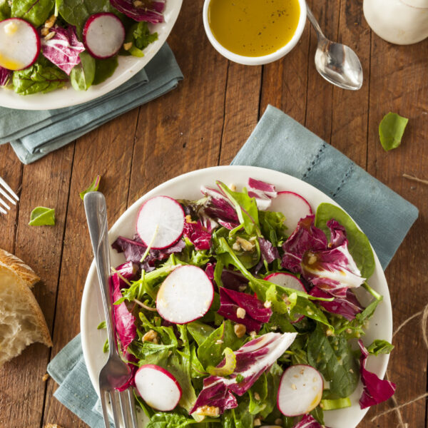 Healthy Homemade Herb Salad with Greens and Veggies